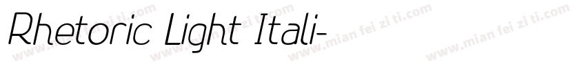 Rhetoric Light Itali字体转换